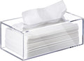 Clear Tissue Box, Acrylic Facial Tissue Box Holder Rectangular Bathroom Tissue Holder, Modern Tissue Dispenser Decorative Box, Tissue Holders | Use with Tissues Only- Original Box Will Not Fit
