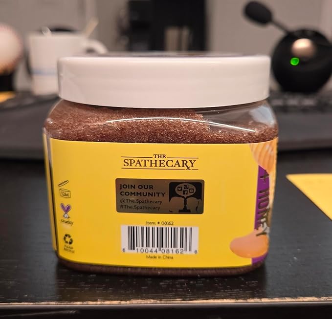 Brown Sugar & Honey Body Scrub - Exfoliating & Hydrating Sugar Scrub With Collagen and Dates to Help Revive, Smooth, and Soften For Radiant Skin, Body Care Exfoliator & Cleanser, 21 oz