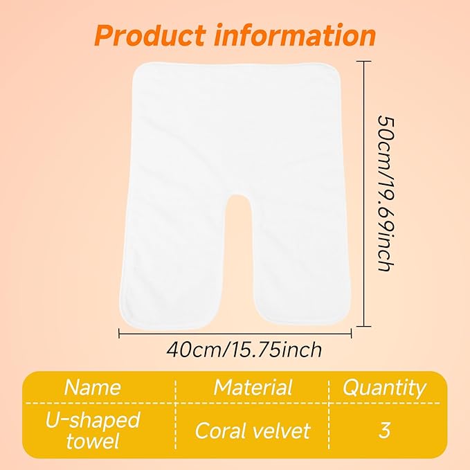 3Pcs Facial Towels for Estheticians, Soft Absorbent Microfiber Soft Spa Towel for Skincare, Massage U Shaped Spa Towel(Beige,3Pcs)