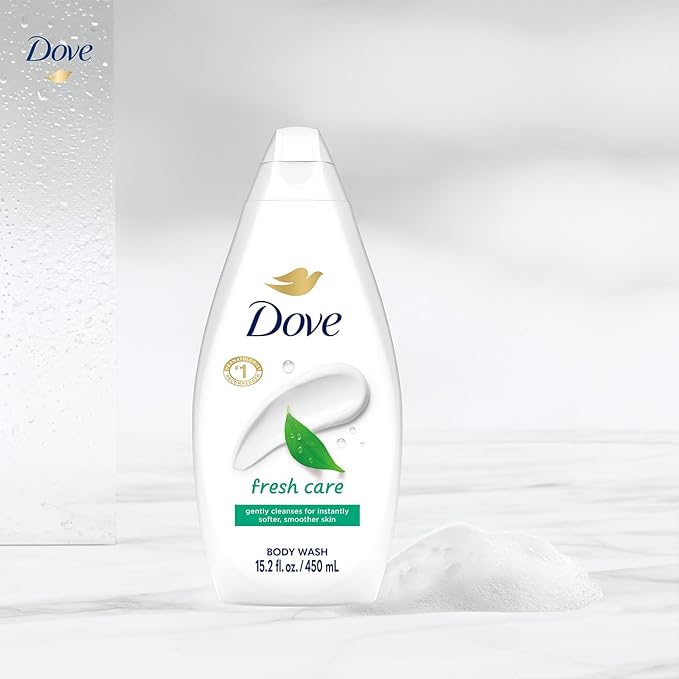 Dove Body Wash Fresh Care 2-Pack – Revitalizing & Moisturizing Cleanser for Smooth, Soft Skin, 15.2 Oz Ea