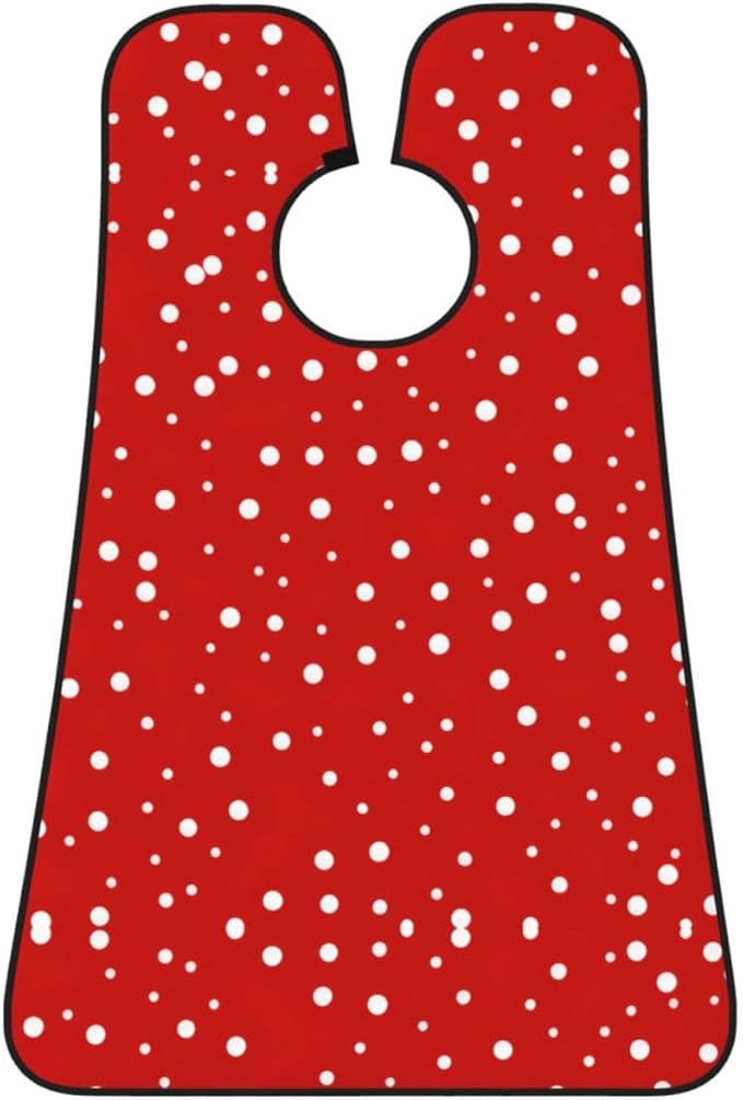 Red Stripe Firefighter Usa Flag Print Beard Bib Shaving Apron, Beard Hair Trimming Cape Gift For Dad
