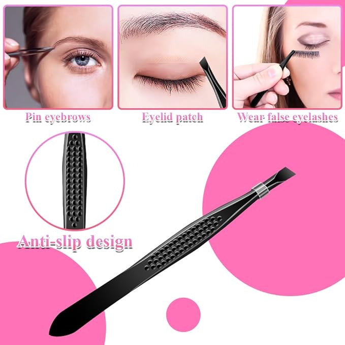 8-in-1 Eyebrow Grooming Kit – Professional Eyebrow Trimmer, Scissors, Tweezers, Brush & Dermaplaning Tool – Precision Brow Shaping Kit for Men & Women – Includes Leather Travel Case