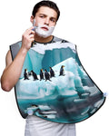 Purple Music Notes Print Beard Bib Shaving Apron, Beard Hair Trimming Cape – For Dad