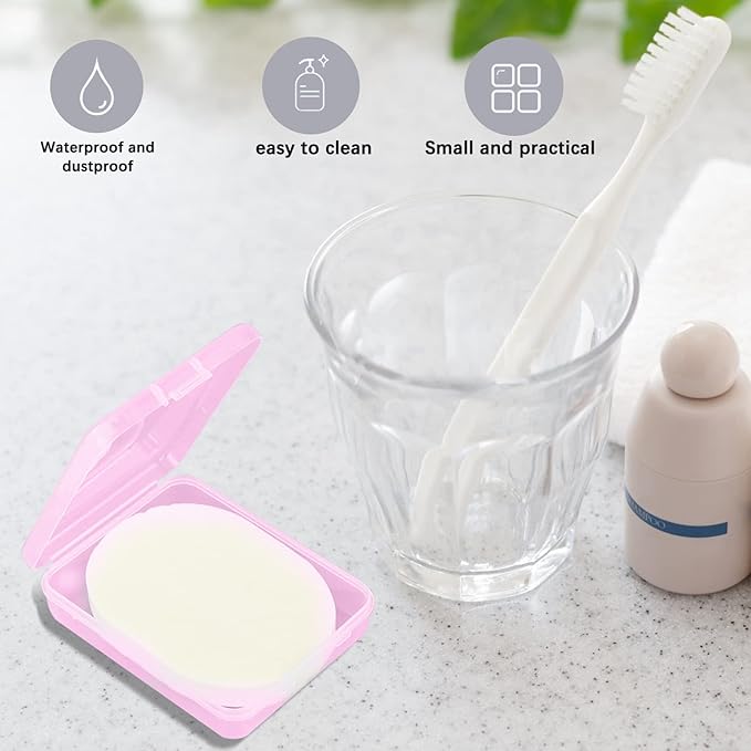Portable Travel Cotton Pad Holder Cotton Swab Ball Holder Dispenser Cosmetic Sponge Storage Box with Transparent Lid Storage Jar Cosmetic Pad Container Dental Floss Box 3 pcs