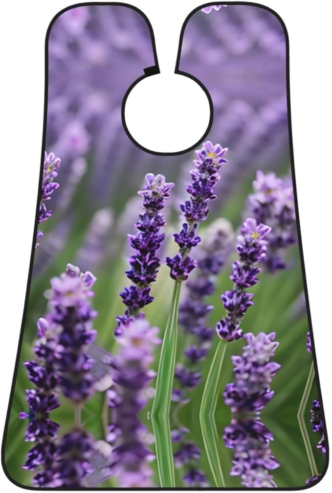 Purple Rose And Skull Print Beard Bib Shaving Apron, Beard Hair Trimming Cape Gift For Dad