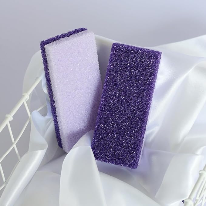 NOVAL Foot Scrubber for Feet Callus Remover Professional Pumice Stone for Feet Cracked Heel Dead Skin Remove 2 Sided Pedicure Tools (Pack of 4)