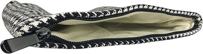 GUTGNK Women's Houndstooth Travel Bag - Small, Zipper, Skin Care & Cosmetics Change Bag