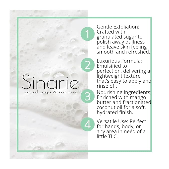 Exfoliating Sugar Scrub for Body – Hydrating Moisturizing Body Polish with Natural Oils – Gentle Spa Skincare for Smooth, Glowing Skin (5 oz., Green Tea Melon (Green Tea, Cucumber Water & Melon))