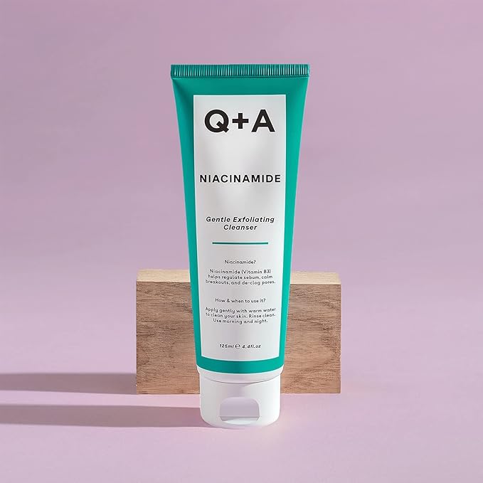 Q+A Niacinamide Gentle Exfoliating Cleanser, 125ml