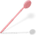 OZNER 24 Inches Silicone Back Scrubber for Shower - Extendable Long Handle Shower Brush with Dual-Sided Bristles - Exfoliating Body Scrubber for Sensitive Skin - Perfect for Men & Women (Pink)
