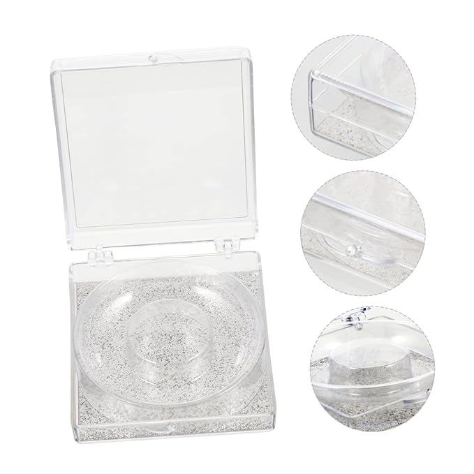 6pcs Transparent False Eyelash Storage Box Compact Organizer for Packing and Travel Beauty Salons and Personal Use
