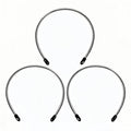 Mens Metal Headband, Unisex Black Headbands for Women, Hair Bands for Women's Hair, Adjustable Metal Headband For Outdoor Sports And Daily Wear. (3 Pcs)