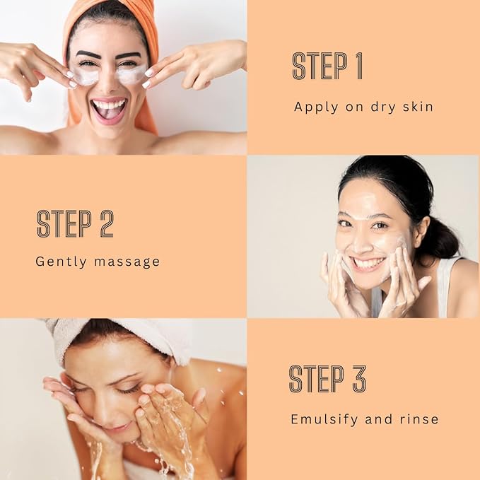 Tallow Cleansing Balm - With Grass-fed Beef Tallow, Papaya Enzyme | Waterproof Makeup Remover Balm | Natural Face Cleanser Oil | Sulphate Free | for sensitive skin, MADE IN USA - 3.17 oz/ 90 g (2 oz)