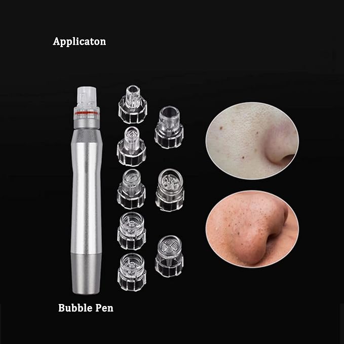 Elitzia Plastic Microderma Heads Facial Aqua Peel Tips Water Peeling Caps Facial Care Skin Cleaning Tool Beauty Machine Replacement Spare Parts 8pcs Per Set （Transparent）