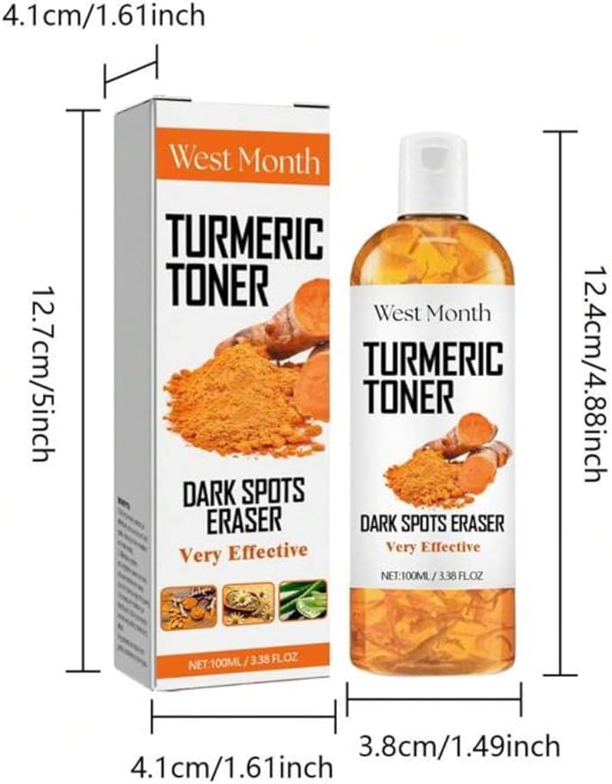 Turmeric Refreshing Toner, Deep Moisturizing with Hyaluronic Acid & Natural Turmeric, Evens Skin Tone, Anti-Wrinkle, Long-Lasting Hydration, Soothing, All Skin Types