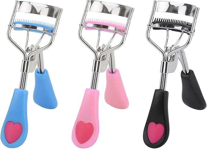 3pcs Eyelash Curler with Built in Comb, False Eyelashes Accessory, Professional Eyes Makeup Tools for Women Curled Eyelashes(Size:3 PCS)