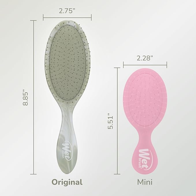Wet Brush Original Detangler Hair Brush, Green (Watercolor Waves), Ultra-Soft IntelliFlex Bristles, Detangling Bristles Glide Through Tangles (Wet Dry & Damaged Hair), Women & Men