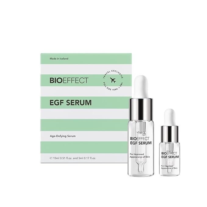BIOEFFECT EGF Serum | Epidermal Growth Factor + Hyaluronic Acid | Age-Defying Face Treatment for Fine Lines & Wrinkles, Hydration & Firmness, 20 mL / 0.68 oz