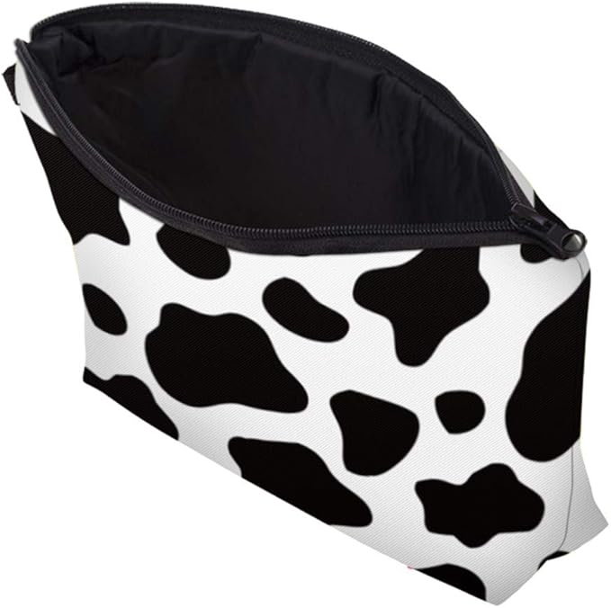 Deanfun Cosmetic Bag for Women Trendy Makeup Bags Organizer Travel Waterproof Toiletries Bag Accessories Cow Point Gifts (52558)