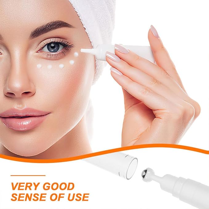 Eye Cream Container Roller Bottle, 2pcs 15ml Empty Roll On Bottles Travel Essential Oil Roller Bottles Refillable Cream Bottle Eye Cream Applicator Roller Cosmetic Dispenser for Women