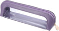 Small Clear Makeup Pouch, PU Leather Portable Makeup Brush Bag Travel Transparent Waterproof Cosmetic Organizer Pouch with Zipper for Women Home Travel Office Cosmetic Storage (Dark Purple)