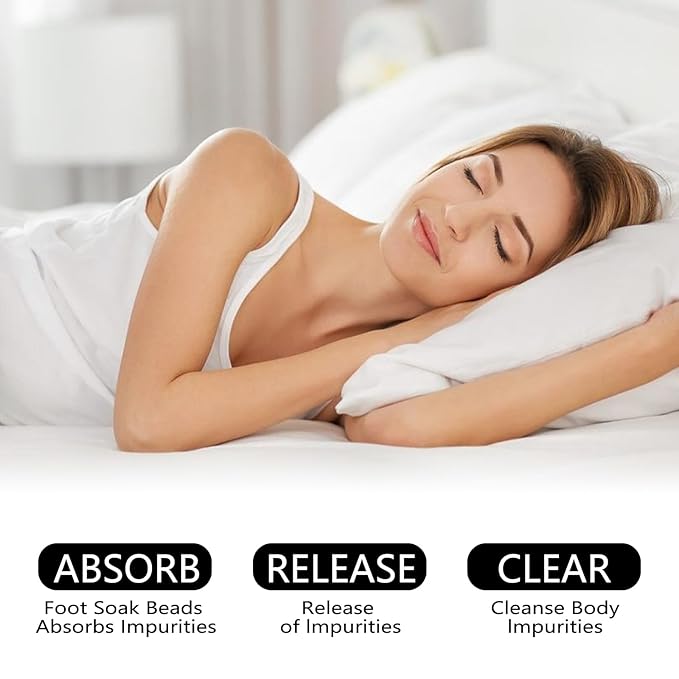 25PCS Herbal Body Detox Foot Soak Beads, Detox & Shaping Cleansing for Men and Women, Daily Rebody Body Detoxingherbs Foot Soak Beads for a Relaxing and Soothing Experience (5 Pack /25 PCS)