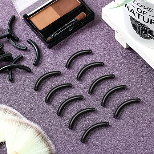 Mudder 80 Pieces Eyelash Curler Refills Eyelash Curler Pads Silicone Rubber Replacement Refills Pads for Universal Eye Lash(Black)