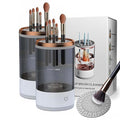 Beauty Swirl Cosmetic Brush Cleaner, Makeup Brush Cleaner, The Cozy Luna Brush Cleaner, Electric Makeup Brush Cleaner Machine for Deep Cleaning All Size Makeup Brus (2PC Black)