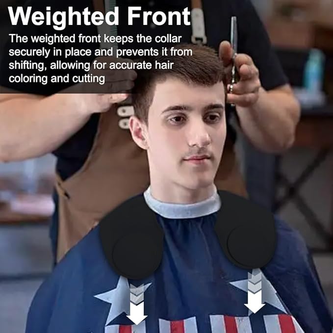 Silicone Hair Cutting Guide Collar - Waterproof Cutting Mat for Hair Stylist - Hair Cutting Cape