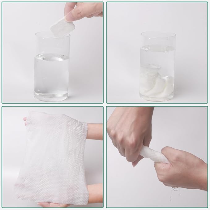 Disposable Towel Compressed Towel, Disposable Face Compressed Towels Large Size Coin Tissue Portable Washcloth Reusable for Travel Camping Hiking Outdoor Sports Beauty Salon SPA 20 Pcs