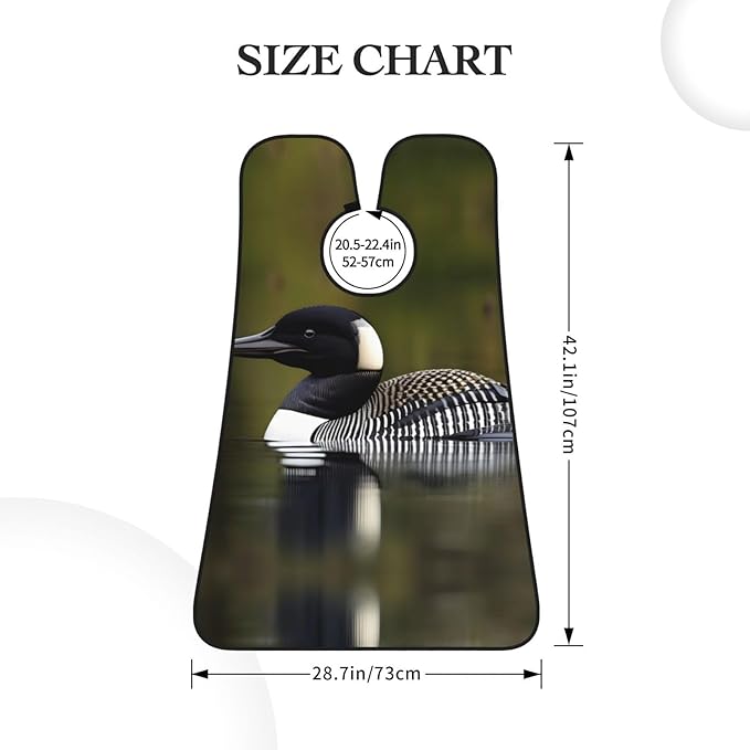 Loon Nature Bird Print Beard Bib Shaving Apron, Beard Hair Trimming Cape Gift For Dad