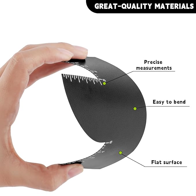 Enhancement Card for Barbers with Measurement Indicators, Reusable Hairline Shaping Tool, Color Spray Edge Line Up Tool, Barber Accessories for Precise Hairline & Beard Styling - Black