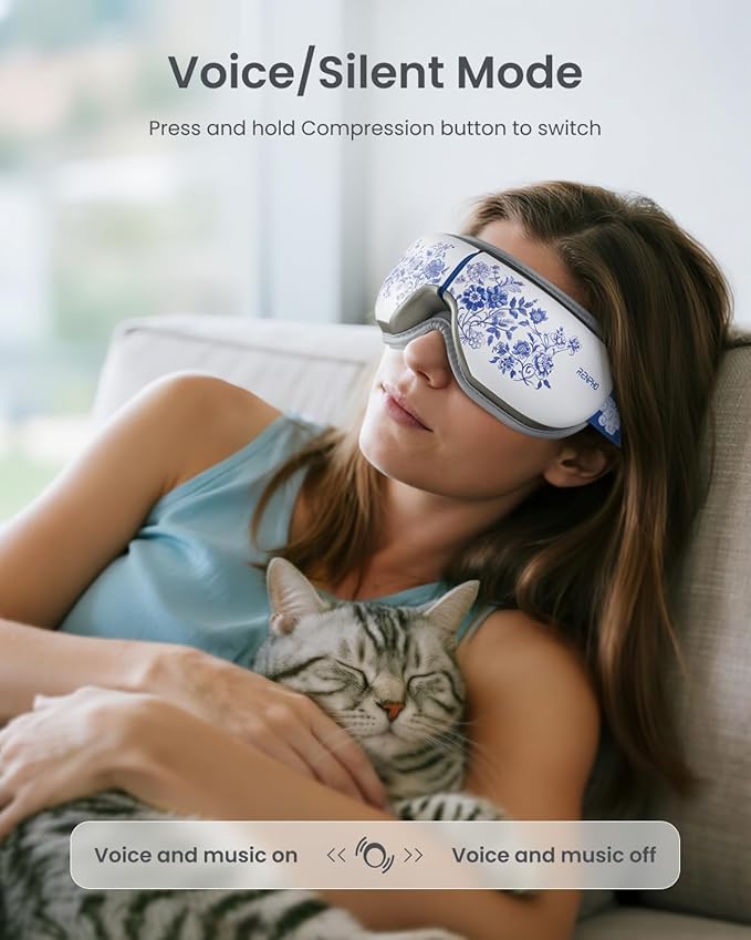 RENPHO Eye Massager with Heat, Birthday Gifts for Women Men Her, Eye Mask for Migraine,Sleep Mask for Dry Eyes Relax, Reduce Strain for Men Dad Eyeris 1