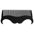 Men Beard Stencil Comb and Stainless Steel Beard Styling Tool Set with Mustache Brush for Men’s Grooming and Travel Portable Black Opp Pocket Case