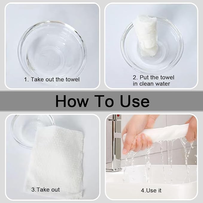 Canned Compressed Towels,100PCS Disposable Compressed Tissue Paper Towel Portable Mini Tissue for Travel,Sport,Camping,Outdoor Activities