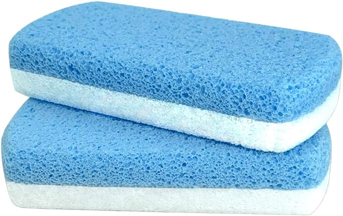 Maryton Glass Pumice Stone for Feet, Callus Remover and Foot Scrubber & Pedicure Exfoliator Tool Pack of 2