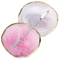 2 Pcs Nail Color Mixing Palette Nail Polish Palette With Silver Stirring Rod Gold Edge Color Makeup Display Board Nail Mixing Palette Cosmetic Mixing Tools For Gel Polish Nail Art Plate In Pink Gray