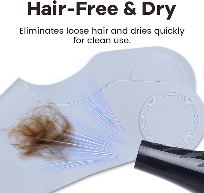 Wokyo Silicone Hair Cutting Collar, Non-slip Hair Cutting Mat Haircut Cape Catcher Neck Wrap Guard Neck Fitting Accessories