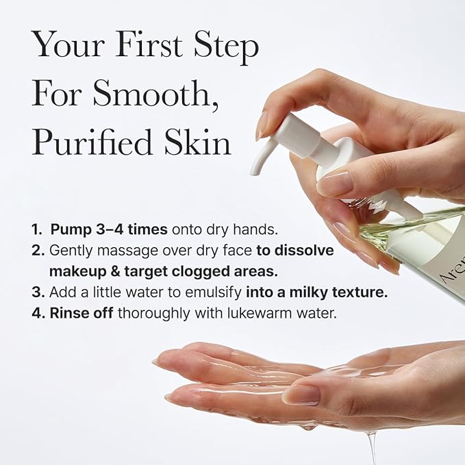 ARENCIA Pore Melt Mochi Makeup-Removing Cleansing Oil, Non-Comedogenic, Rice Amino Acids HD, Vitamin E, Cica, & Ceramide, 6.76 fl oz (Pack of 2)