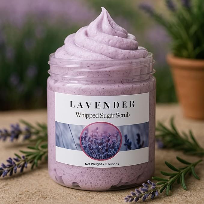 Sugar Scrub Soap Whipped Cream (Lavender)