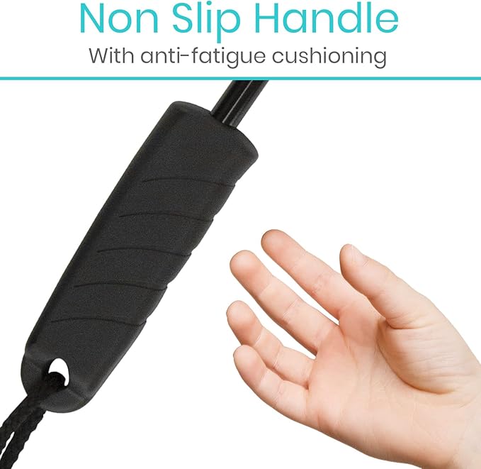 Vive Bendable Lotion Applicator for Your Back - Easily Apply Sunscreen, Self Tanner, Moisturizer, & Cream to Feet, Back, & Body - Long Handled Shower Wand Brush for Women & Men - Reusable, Washable