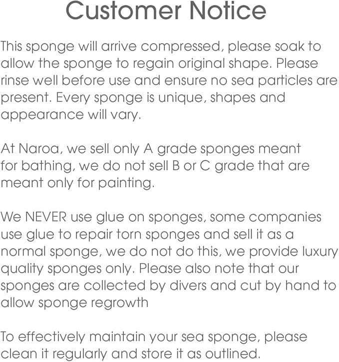 Naroa Massage Natural Shower Sponge | Unbleached Body Scrubber Puff | Bath Sea Loofah for Healthy Skin | Sustainable Plastic Free (Small)