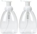 Ginger Lily Farms Foaming Soap Dispenser, Refillable Plastic Pump Bottles for Liquid Hand Soap, 12 oz. Clear Bottle with White Pump, 2-Pack