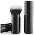 Falliny Retractable Makeup Brushes, Kabuki Face Makeup Powder Foundation Sunscreen Brush with Cover for Blush, Bronzer, Liquid, Cream, Cosmetics, Loose Powder