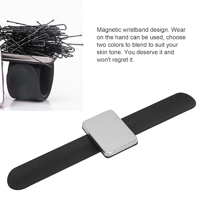 Makeup Mixing Palette,Magnetic Cosmetic Mixing Palette with Silicone Wrist Strap,Manicure Palette,Easy Clean,Black