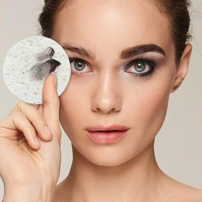 30 Count Compressed Facial Sponges Mini Soft Cellulose Pads for Facial Cleansing Exfoliating Makeup Removal and Face Masks Ideal for Home and Travel