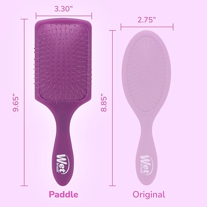 Wet Brush Paddle Detangler Hair Brush, Purple Frost - Ultra-Soft IntelliFlex Detangling Bristles with AquaVent Design - Spread Hair Treatments Evenly - Glides Through Tangles For All Hair Types