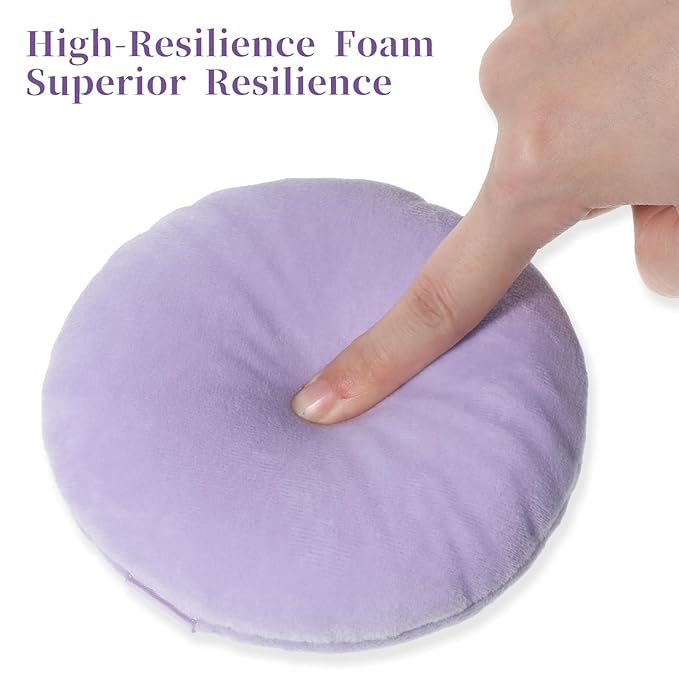 3 Pcs Large Body Powder Puff, 5 Inch Soft Velour Dusting Powder Puff, Washable Reusable for Face Cleaning, Makeup & Loose, Bath Powders, Foundation Blending