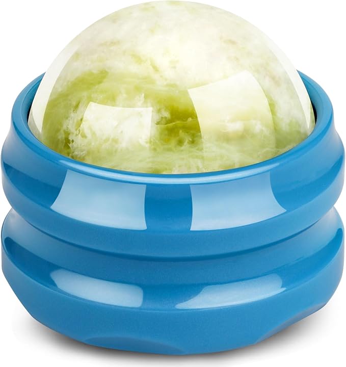 ideayard Massage Roller Ball - Massage Stone Jade Ball for Full Body Massage Lacrosse Ball Massager, Back Massage Tool, Self Massage Ball for Sore Muscle