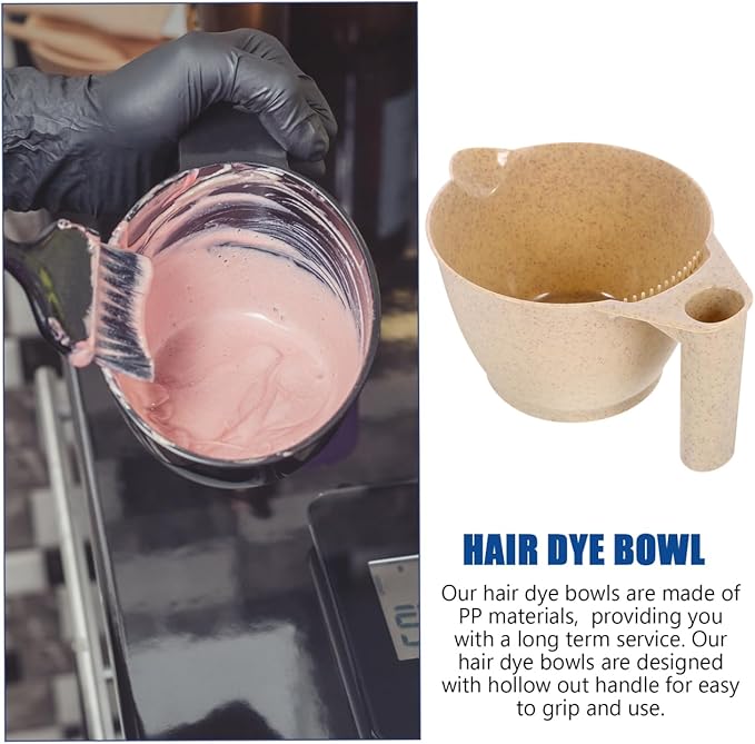 MERRYHAPY Hair Dye Mixing Bowl Portable 2-Pack with Ergonomic Handle and Anti-Slip Base 3.15In Hair Color Bowls for Salon and Home Coloring